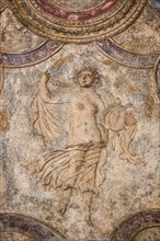 Ancient Roman relief in the thermal Stabian Spa