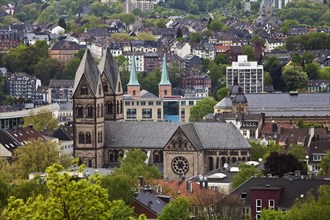 Cityscape with the churches St. Suitbertus and St. Laurentius