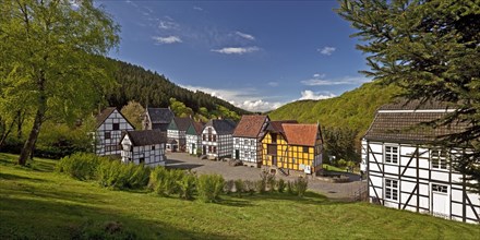 Half-timbered houses in the Open Air Museum