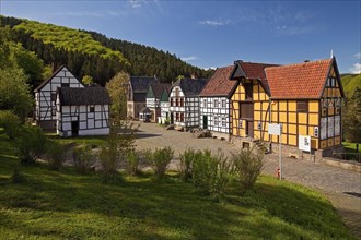 Half-timbered houses in the Open Air Museum