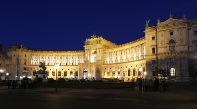 Hofburg palace in the evening