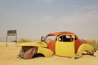 Abandoned vintage car at the hamlet of Solitaire between Sawakopmund and Sesriem at the edge of the Namib Desert