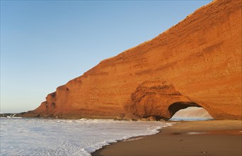 Rock arch at the Atlantic Ocean at Legzira beach