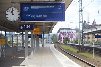 Information screen at the main train station