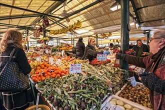 Vegetable stall in the market in San Polo district