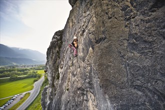 Woman climbing