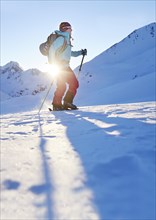 Ski tourer during ascent