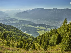 View of the Inn Valley and Innsbruck from Zirbenweg