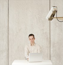 Conceptual image of internet privacy and computer surveillance