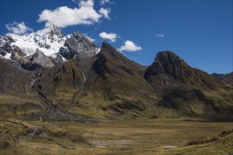 Snow-capped mountains and rocks