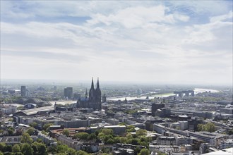 Cityscape with Cologne cathedral and the Rhine