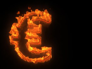 Burning euro symbol