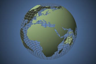 Globe with grid