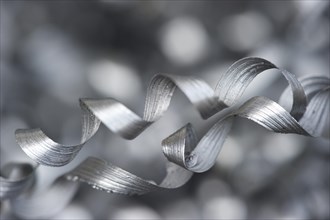 Turned metal shavings created during milling