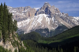 Cathedral Mountain with the Cathedral Crags in the middle