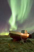 Northern Lights over a shipwreck