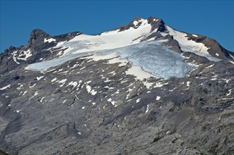 Summit of Mt Wildhorn with remnants of the glacier Glacier du Wildhorn