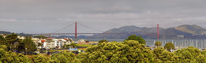The Marina District with the Golden Gate