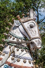 Decorated horse statue