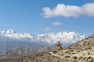 Vast landscape with stupa