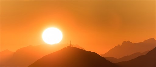 Sunrise above Patscherkofel mountain