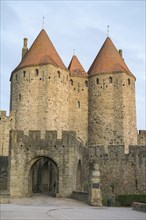 Porte Narbonnaise entrance to medieval citadel of Carcassonne