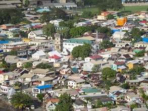 View of the town of Soufriere