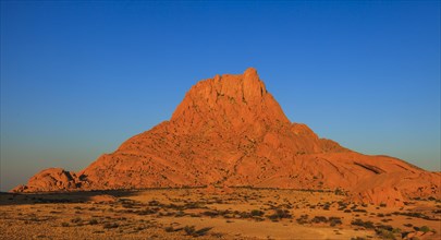 Rock formations in the evening light around the Spitzkoppe