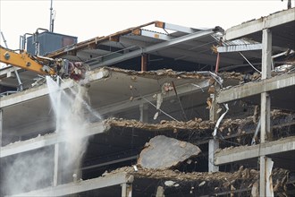 Demolition of a high-rise building
