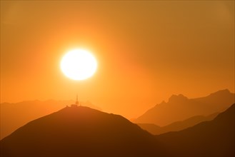 Sunrise above Patscherkofel mountain