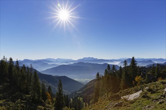 View from the slopes of Mt Kampenwand to the southeast