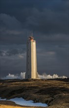 Malariff Lighthouse with surf on the Atlantic coast