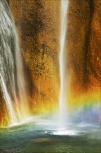 Waterfall with a rainbow