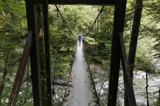 Suspension bridge across the Subersbach creek