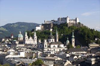 The historic district and Hohensalzburg Castle