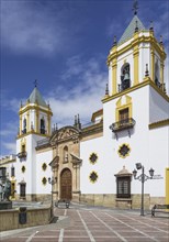 Church on Plaza del Socorro square