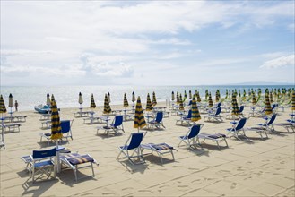 Deck chairs on the beach