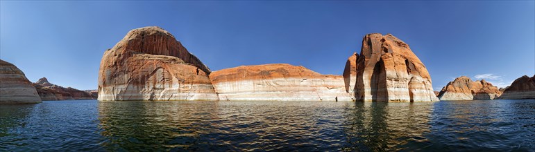 Red Navajo sandstone cliffs