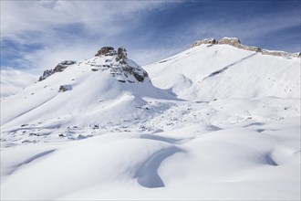Neunerspitze mountain in winter