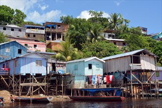 Favela riverside slum in Amazonia