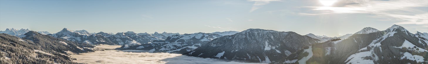 Panoramic view of the Alps seen from Hochbrixen