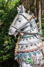Decorated horse statue