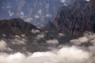 Volcanic crater in the Caldera de Taburiente National Park