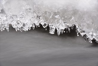 Ice formations at a waterfall