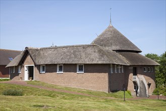 Catholic church with thatched roof