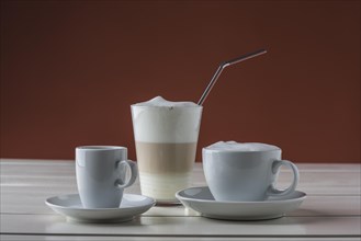 Coffee cups with espresso