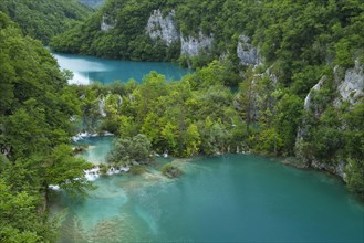 Lower lakes with small waterfalls