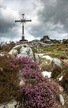 Summit cross at the summit of Spitzstein