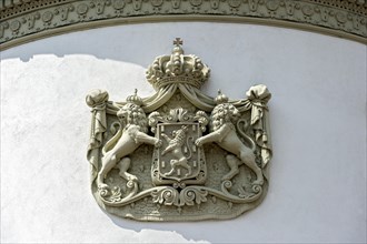 Coat of arms of the Dukes of Nassau on the Wiesbaden City Palace