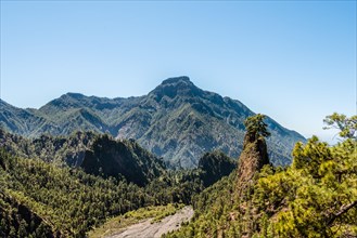 Landscape in the Caldera de Taburiente National Park